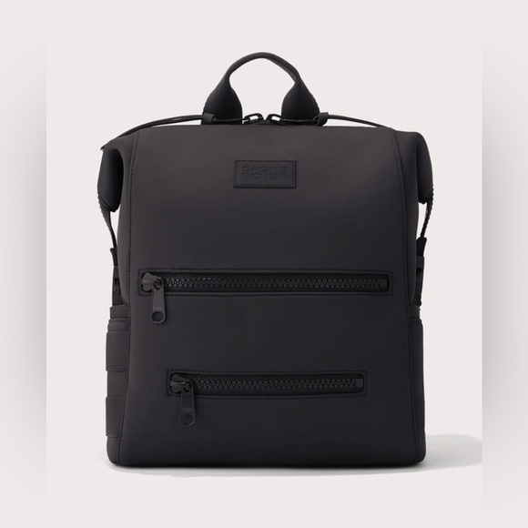 Dagne Dover Handbags - Dagne Dover Indi Neoprene Diaper Backpack Size Medium in Onyx- Deep Black